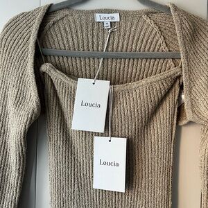 Knit dress with shrug